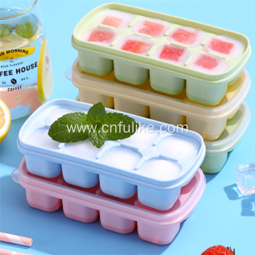 Ice Cube Trays with Lid 8-Ice Cube Tray